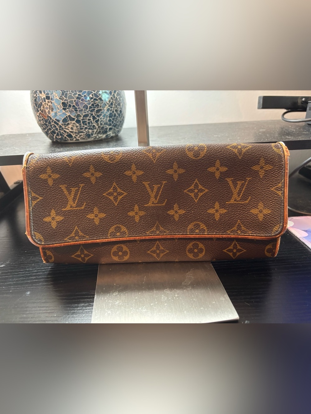 Authentic Louis Vuitton Monogram Pochette Twin GM Clutch Bag- Bag Only